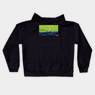 Two Sparrows Resting On a Bench Kids Hoodie